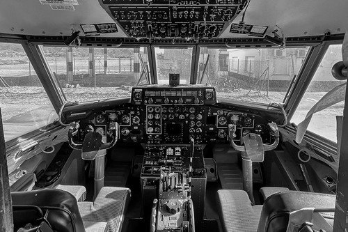 Interieur d'un avion bimoteur